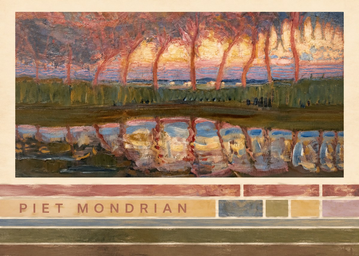 Piet Mondrian Willows No3 - Affiche