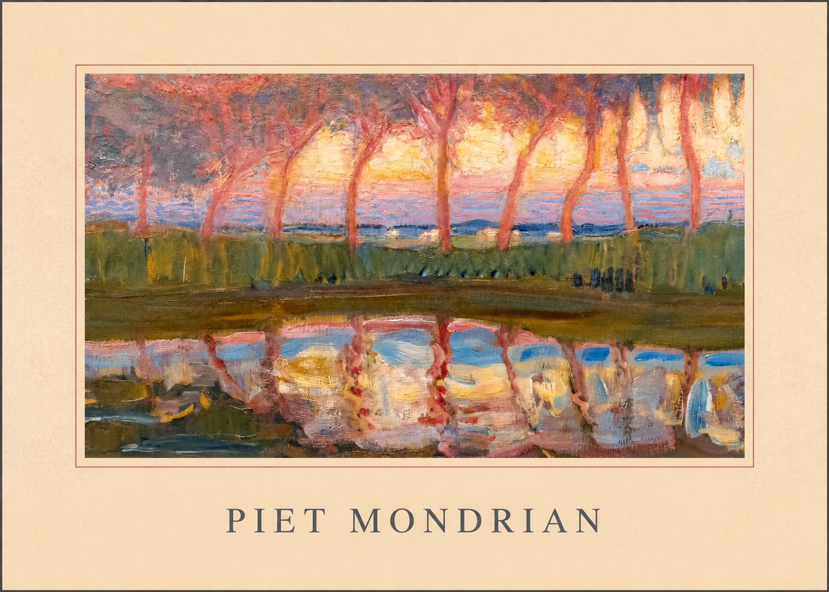 Piet Mondrian Willows No4 - Affiche