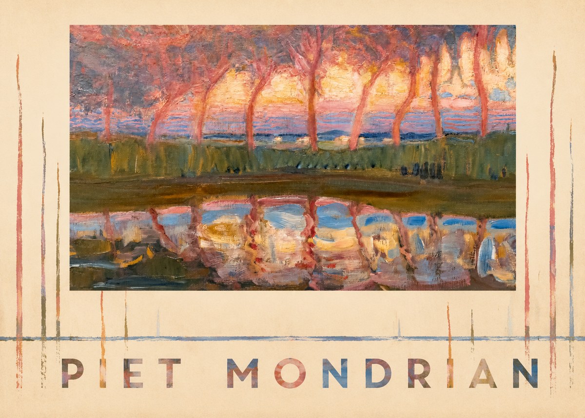 Piet Mondrian Willows No5 - Affiche