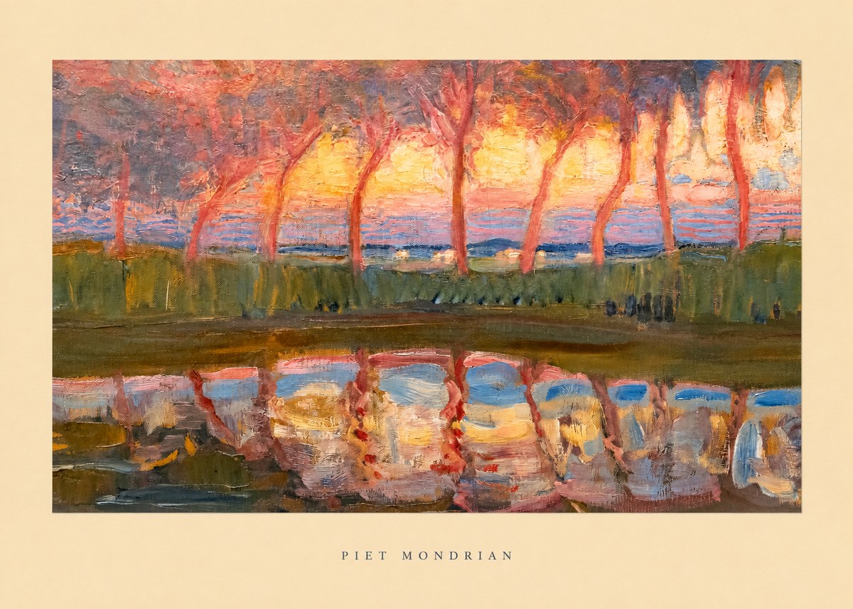 Piet Mondrian Willows No6 - Affiche