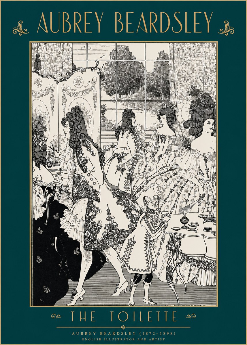 Aubrey Beardsley The Toilette No2 - Affiche