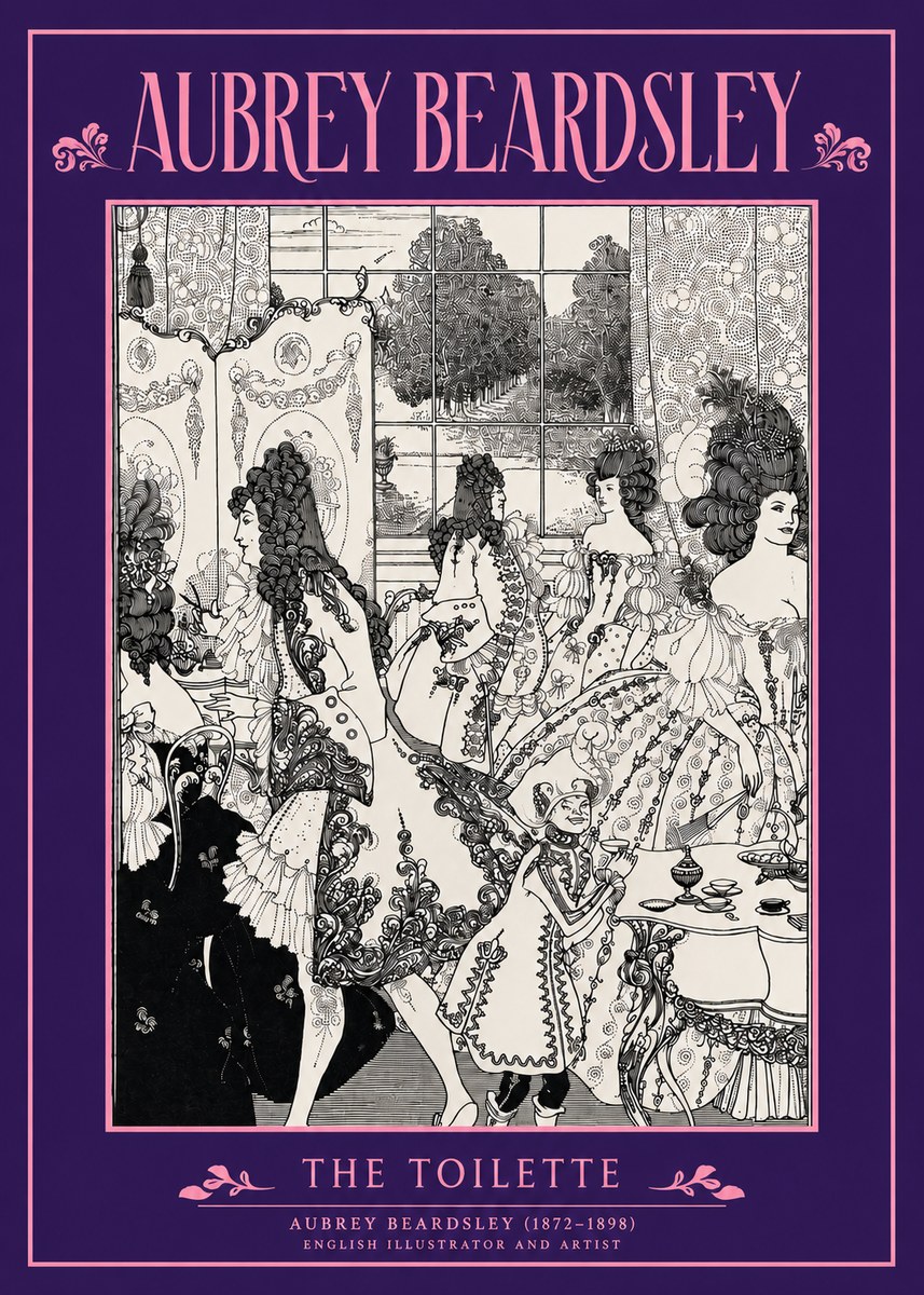 Aubrey Beardsley The Toilette No3 - Affiche