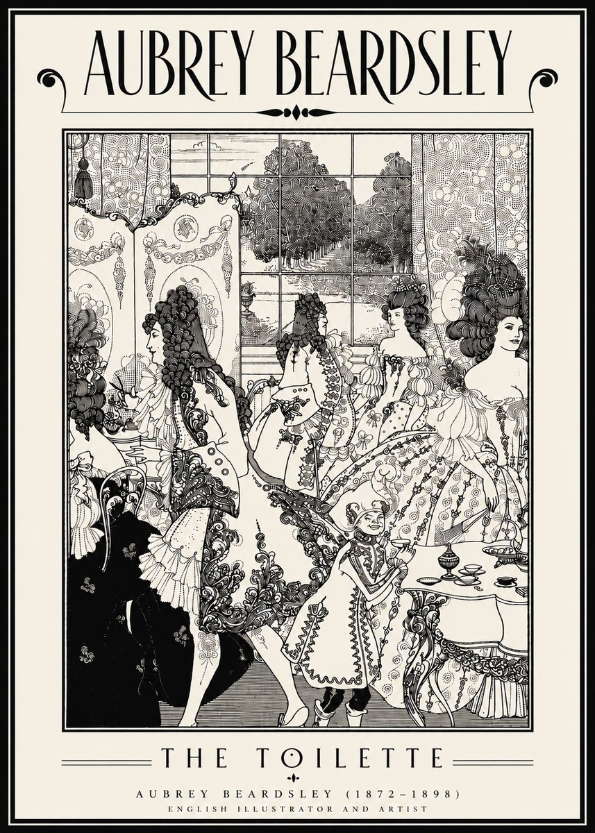 Aubrey Beardsley The Toilette No6 - Affiche