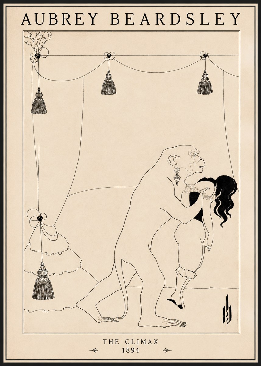 Aubrey Beardsley The Climax No1 - Affiche