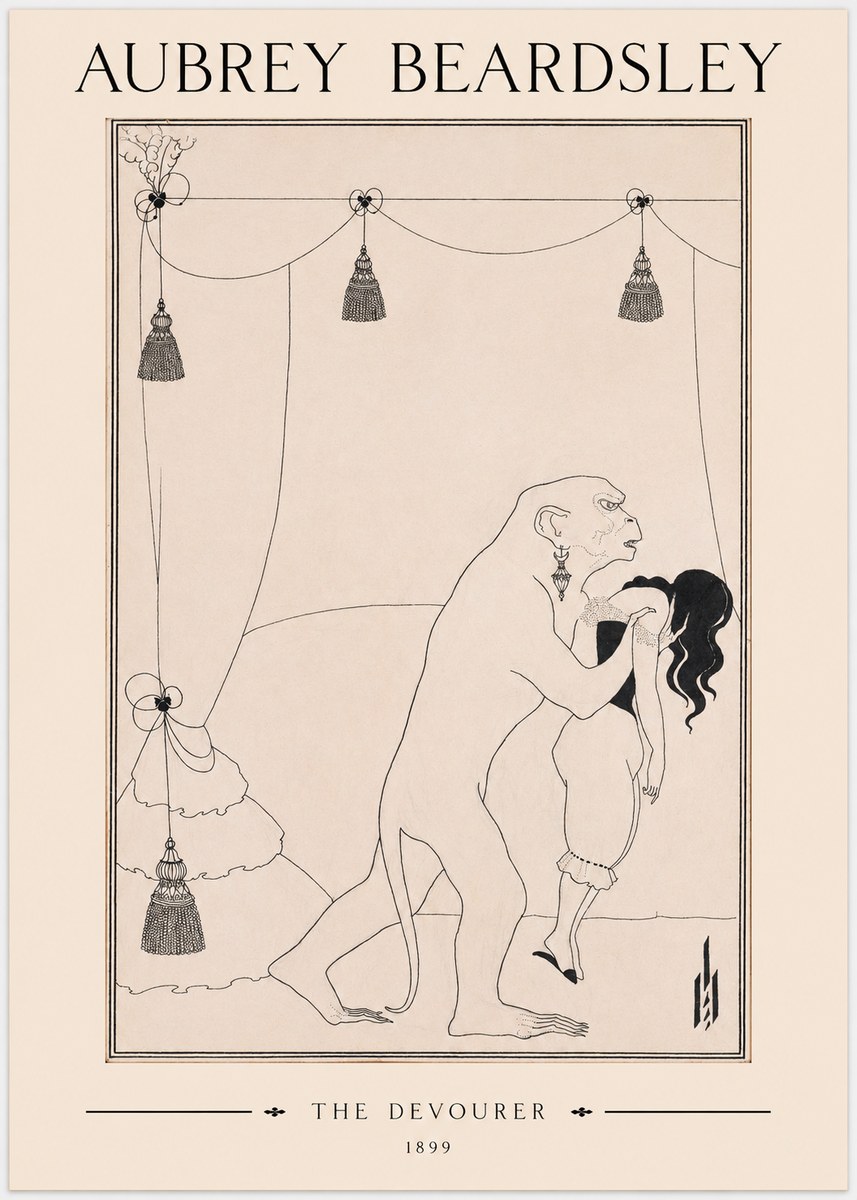 Aubrey Beardsley The Climax No3 - Affiche