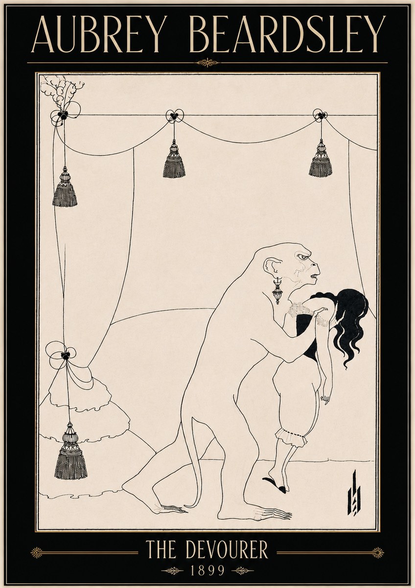 Aubrey Beardsley The Climax No5 - Affiche
