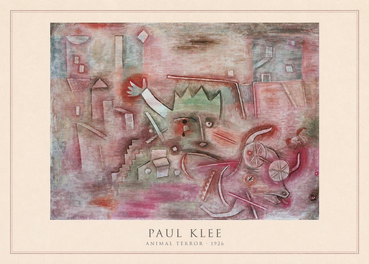 Paul Klee Animal Terror No4 - Affiche