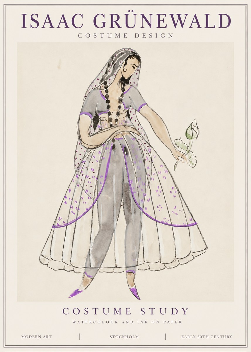 Isaac Grünewald Costume Study IV No1 - Affiche