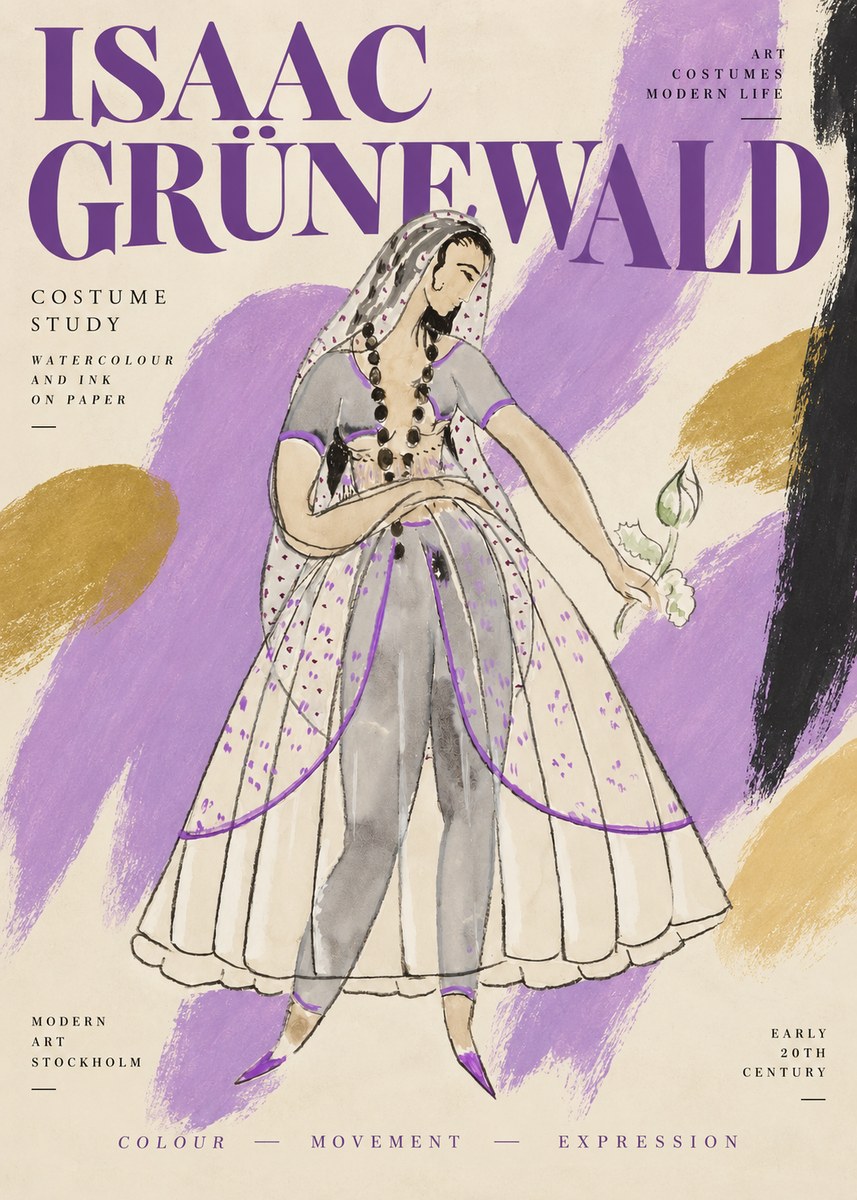 Isaac Grünewald Costume Study IV No2 - Affiche
