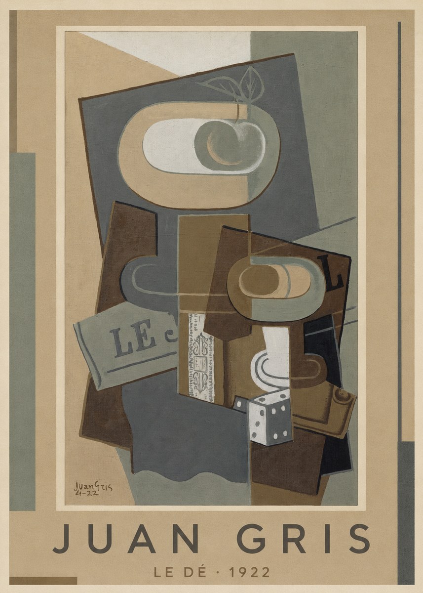 Juan Gris Le Dé No1 - Affiche