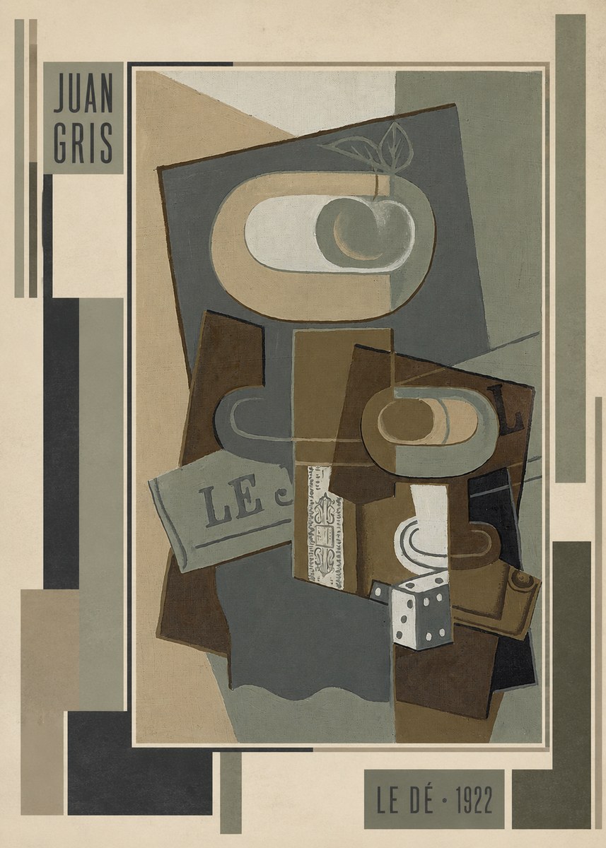 Juan Gris Le Dé No3 - Affiche