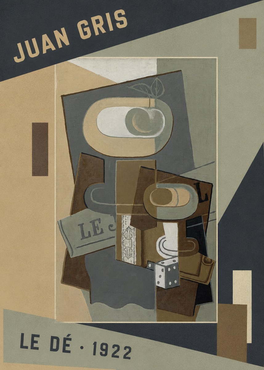 Juan Gris Le Dé No5 - Affiche