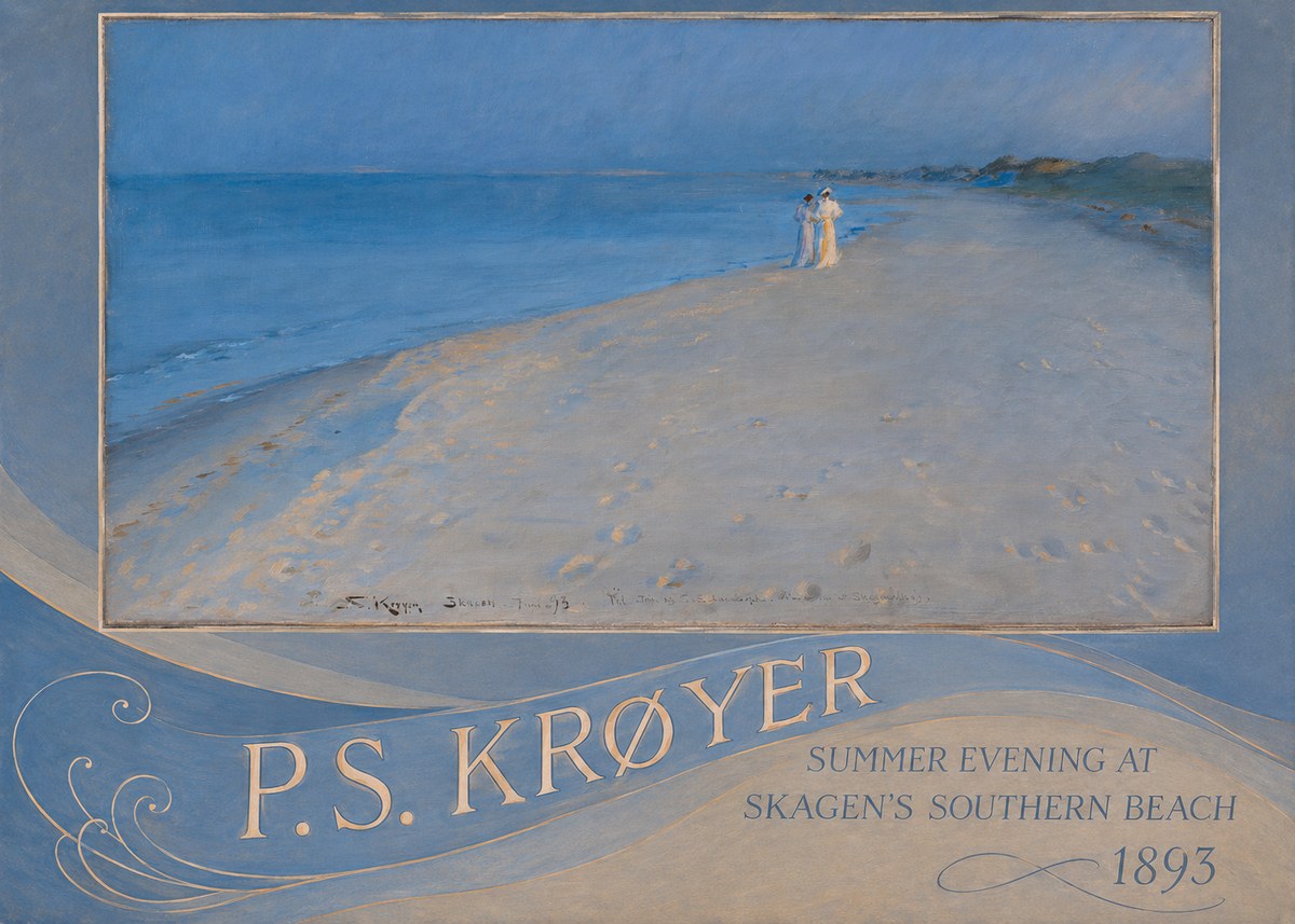 P.S. Krøyer Summer Evening at Skagen's Southern Beach No4 - Affiche