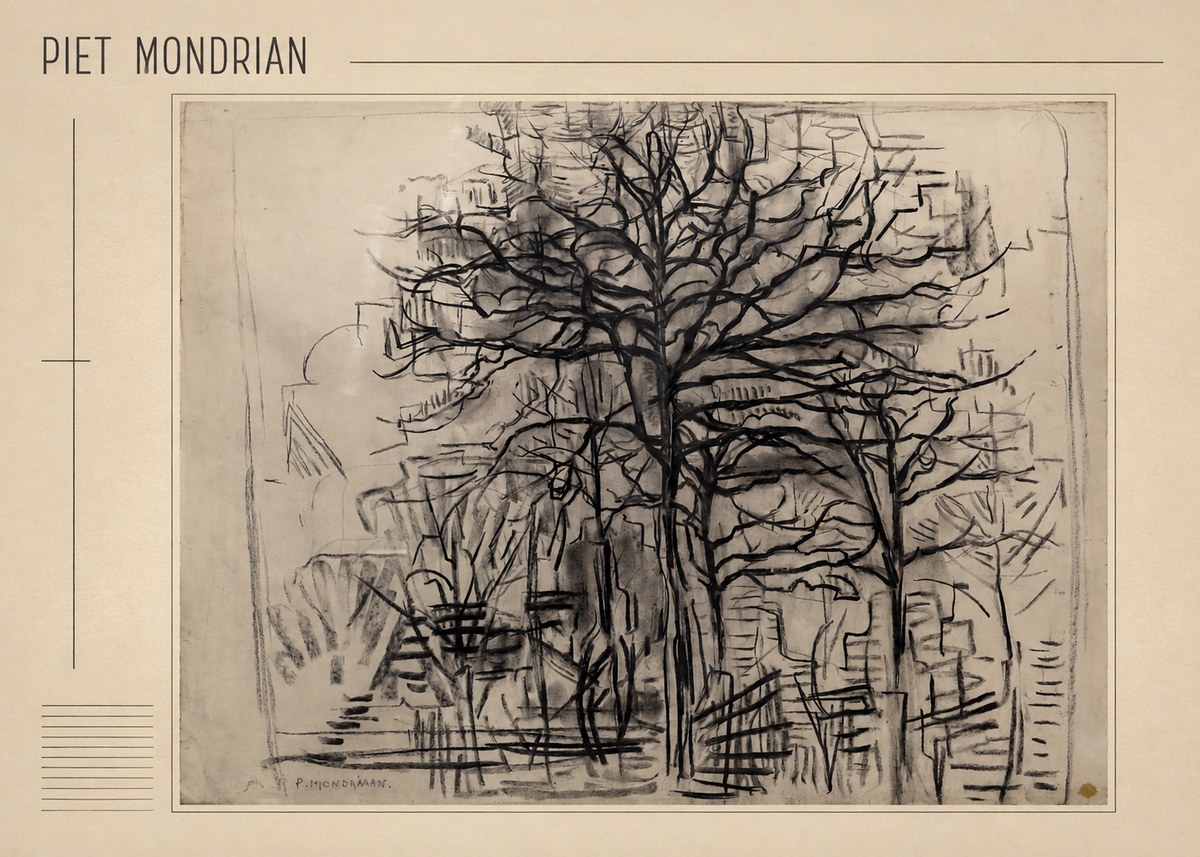 Piet Mondrian The Tree No1 - Affiche