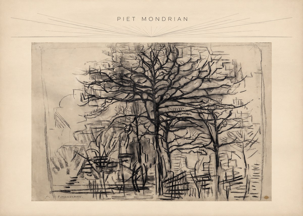 Piet Mondrian The Tree No3 - Affiche