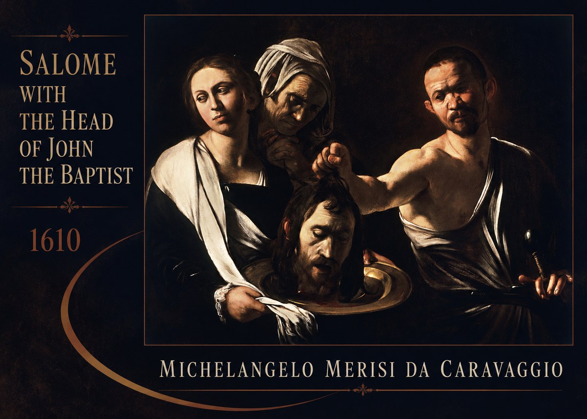 Michelangelo Merisi da Caravaggio Salome with the Head of John the Baptist No2 - Affiche