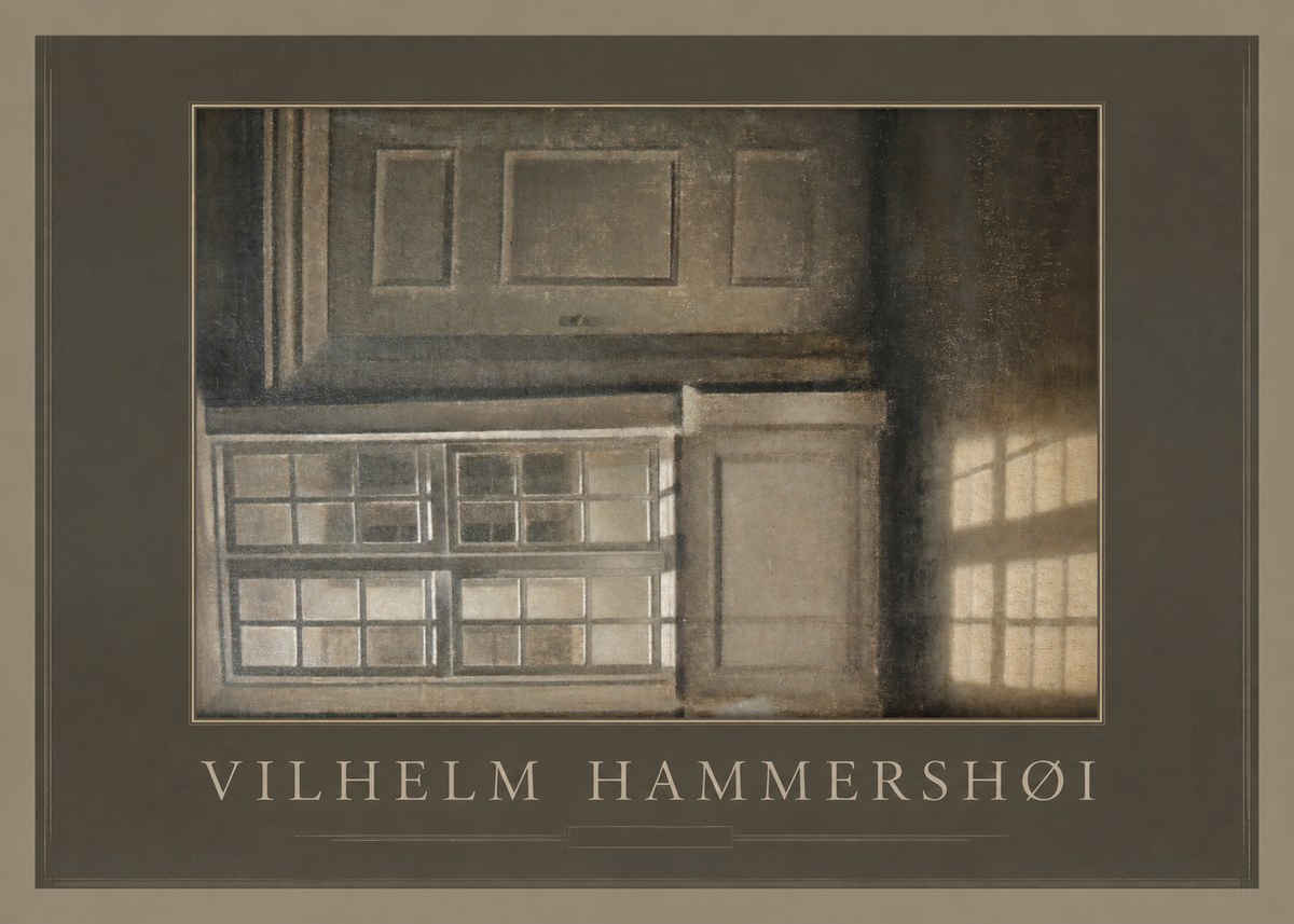 Vilhelm Hammershøi Interior with Window No1 - Affiche