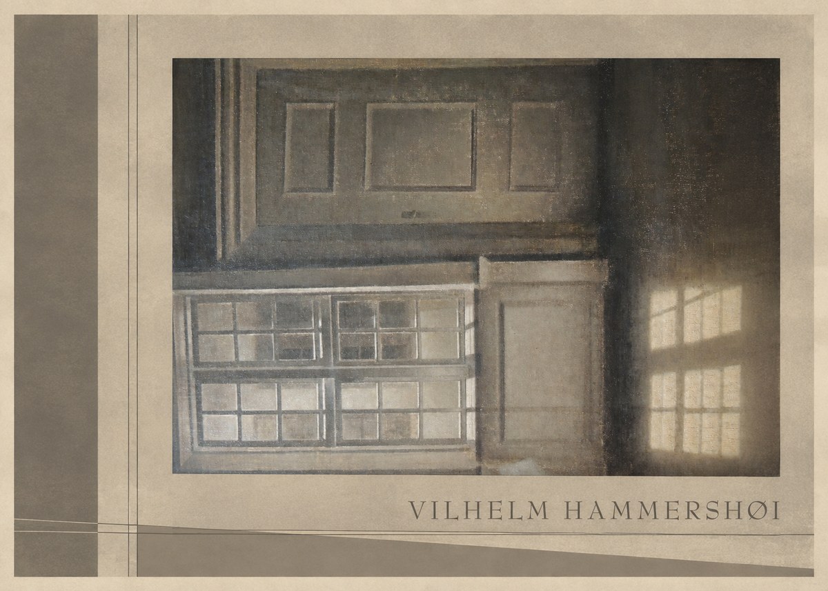 Vilhelm Hammershøi Interior with Window No2 - Affiche