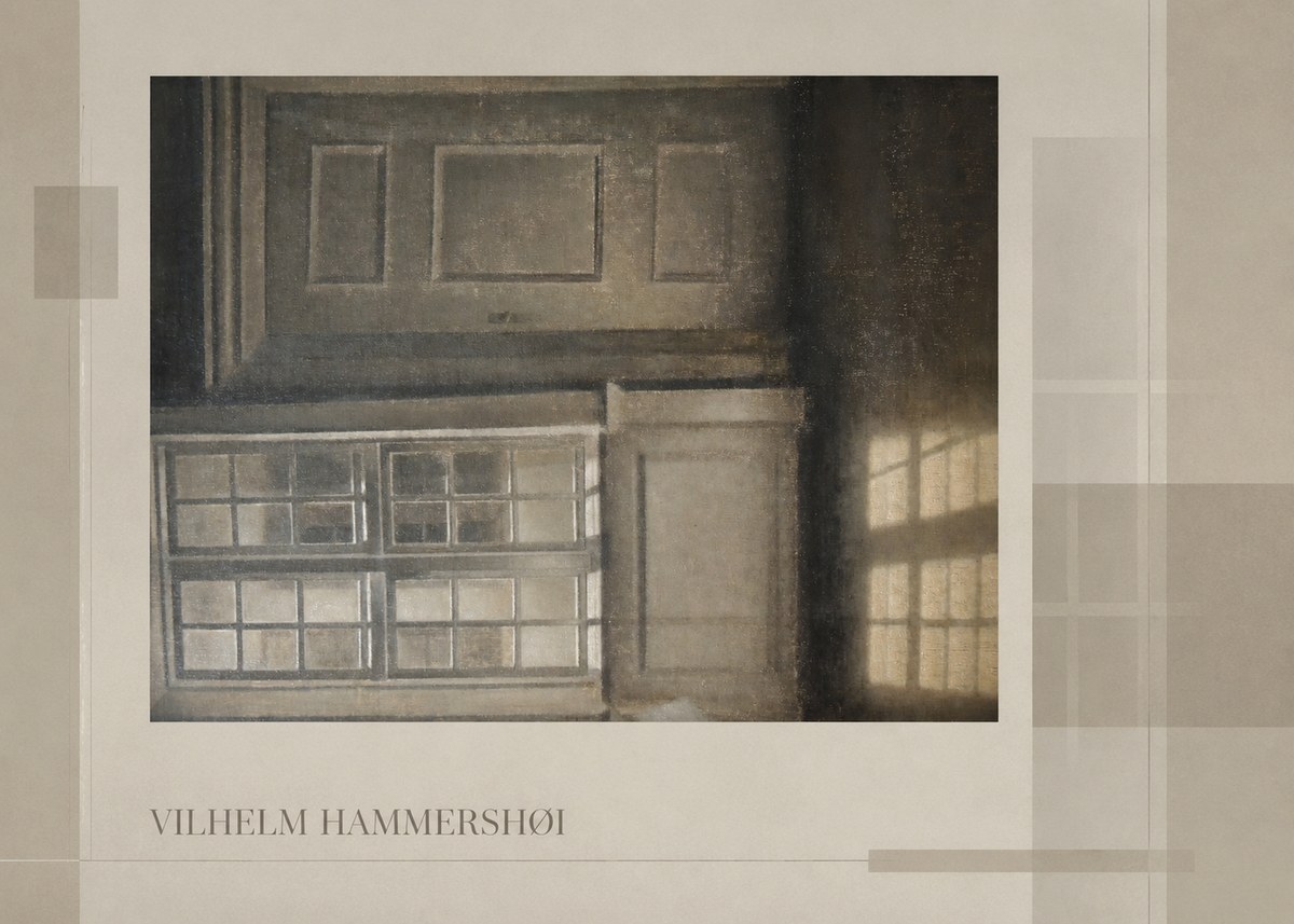 Vilhelm Hammershøi Interior with Window No4 - Affiche