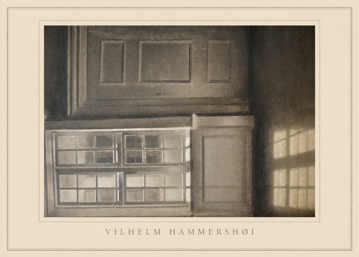 Vilhelm Hammershøi Interior with Window No5 - Affiche