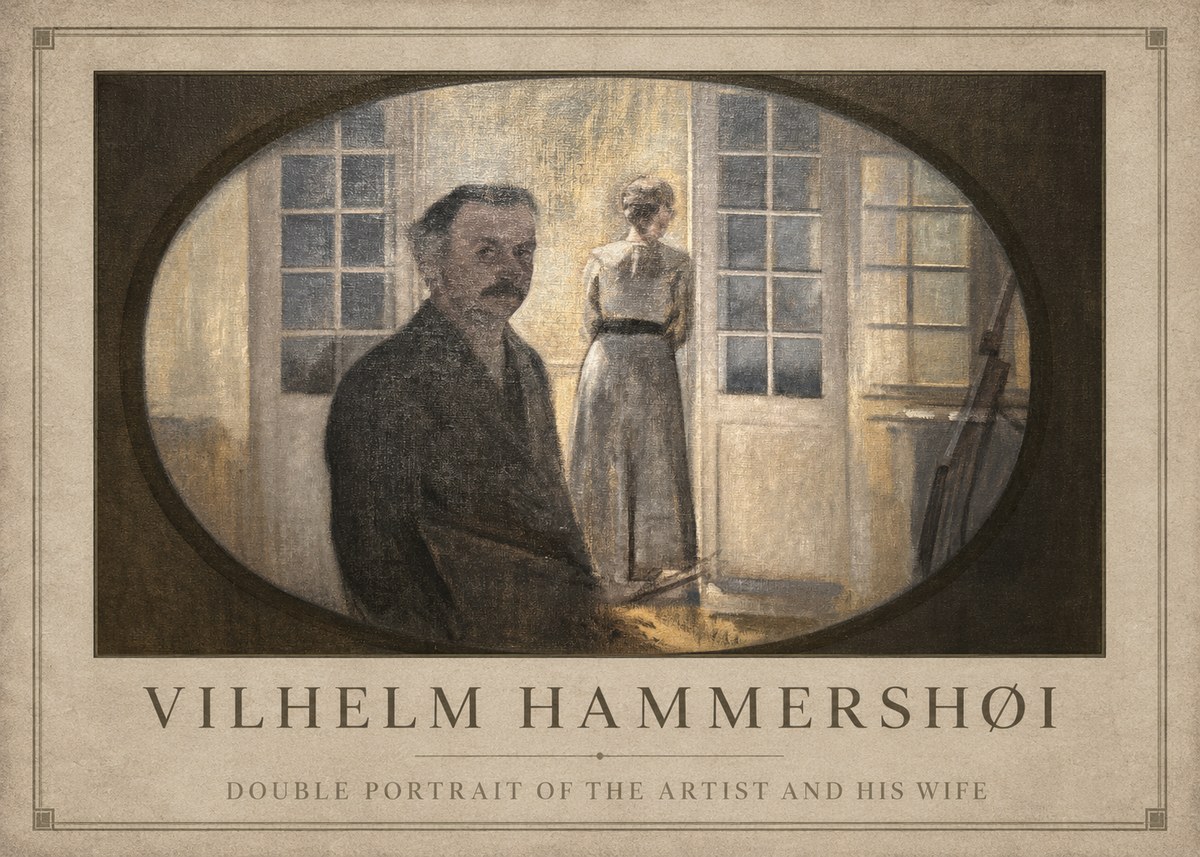 Vilhelm Hammershøi Double Portrait of the Artist and His Wife No1 - Affiche
