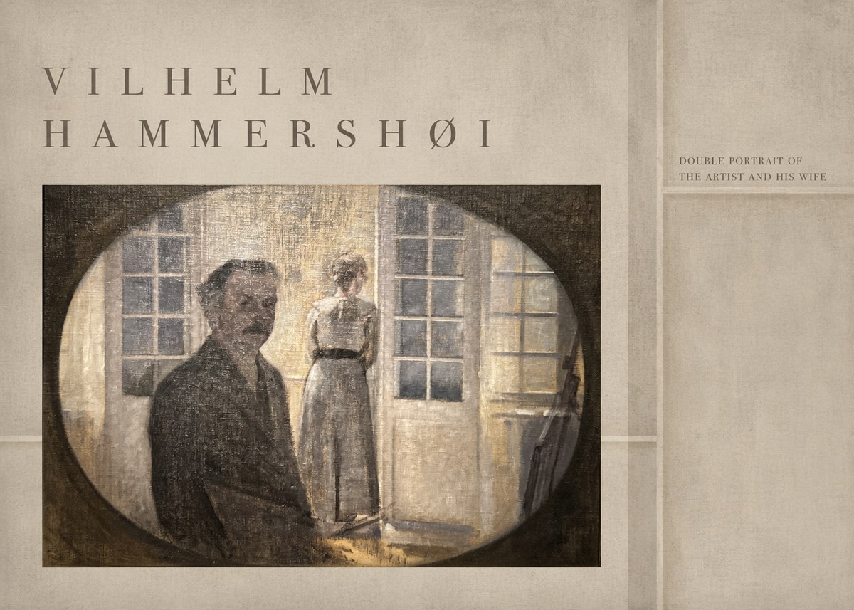 Vilhelm Hammershøi Double Portrait of the Artist and His Wife No4 - Affiche
