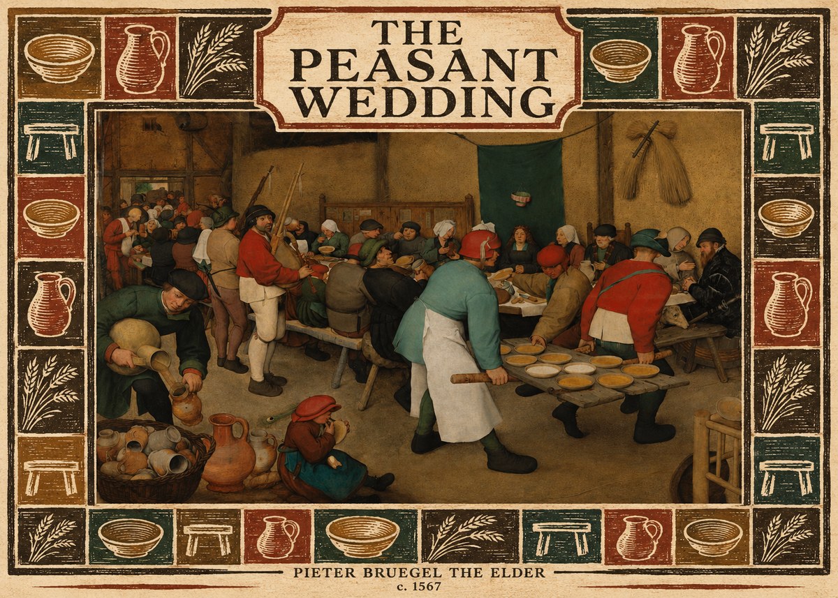 Pieter Bruegel The Peasant Wedding V No6 - Affiche