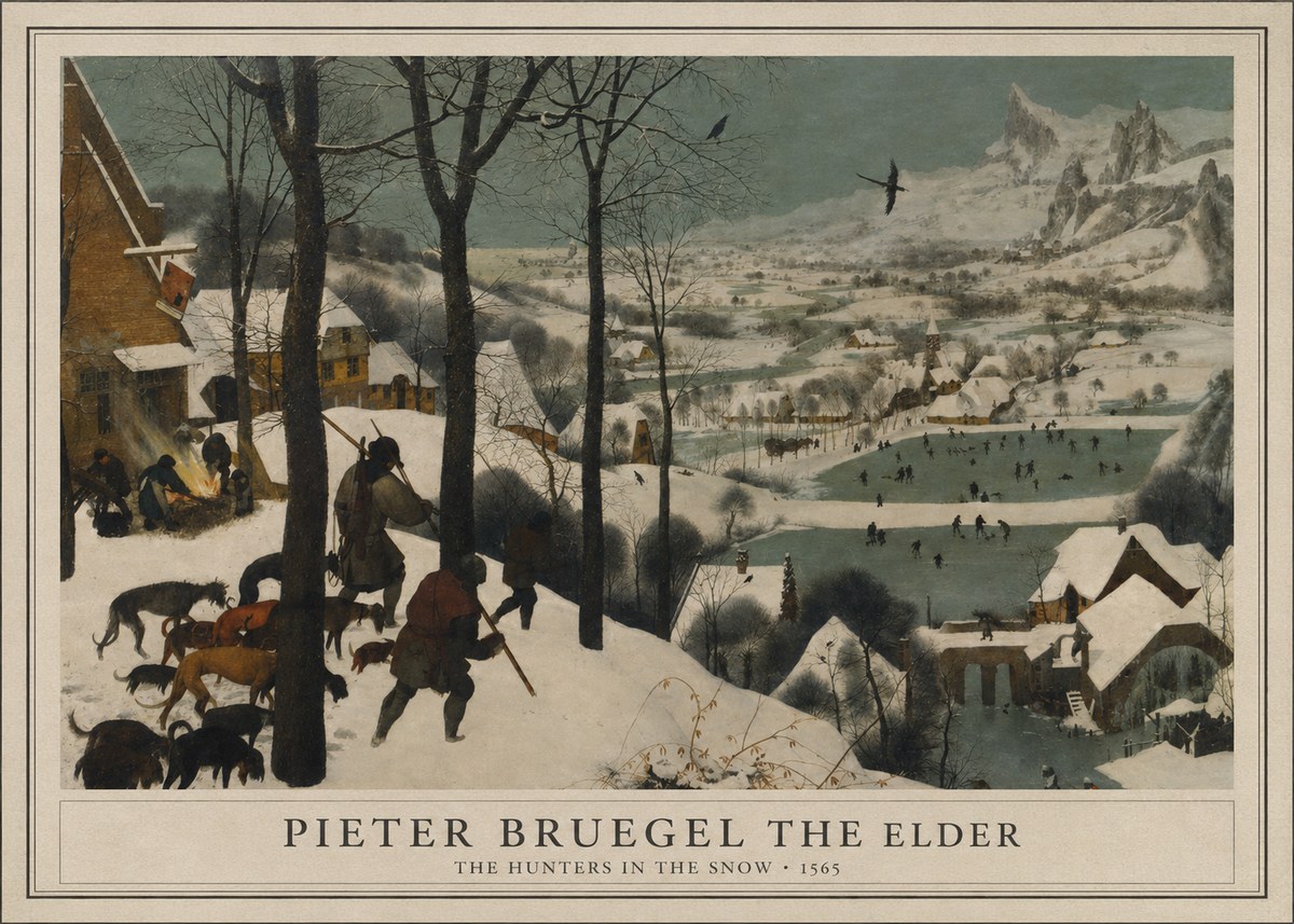 Pieter Bruegel The Hunters in the Snow II No1 - Affiche
