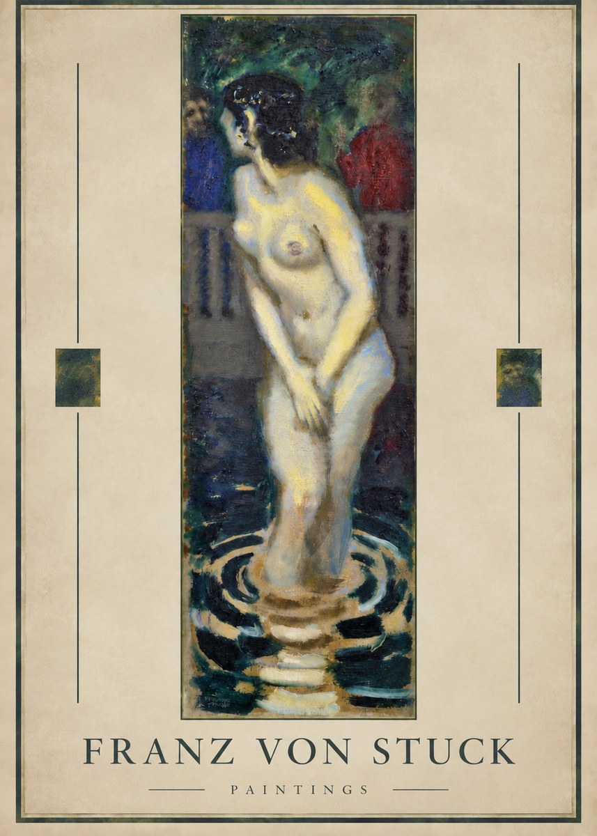 Franz von Stuck The Bather No3 - Affiche