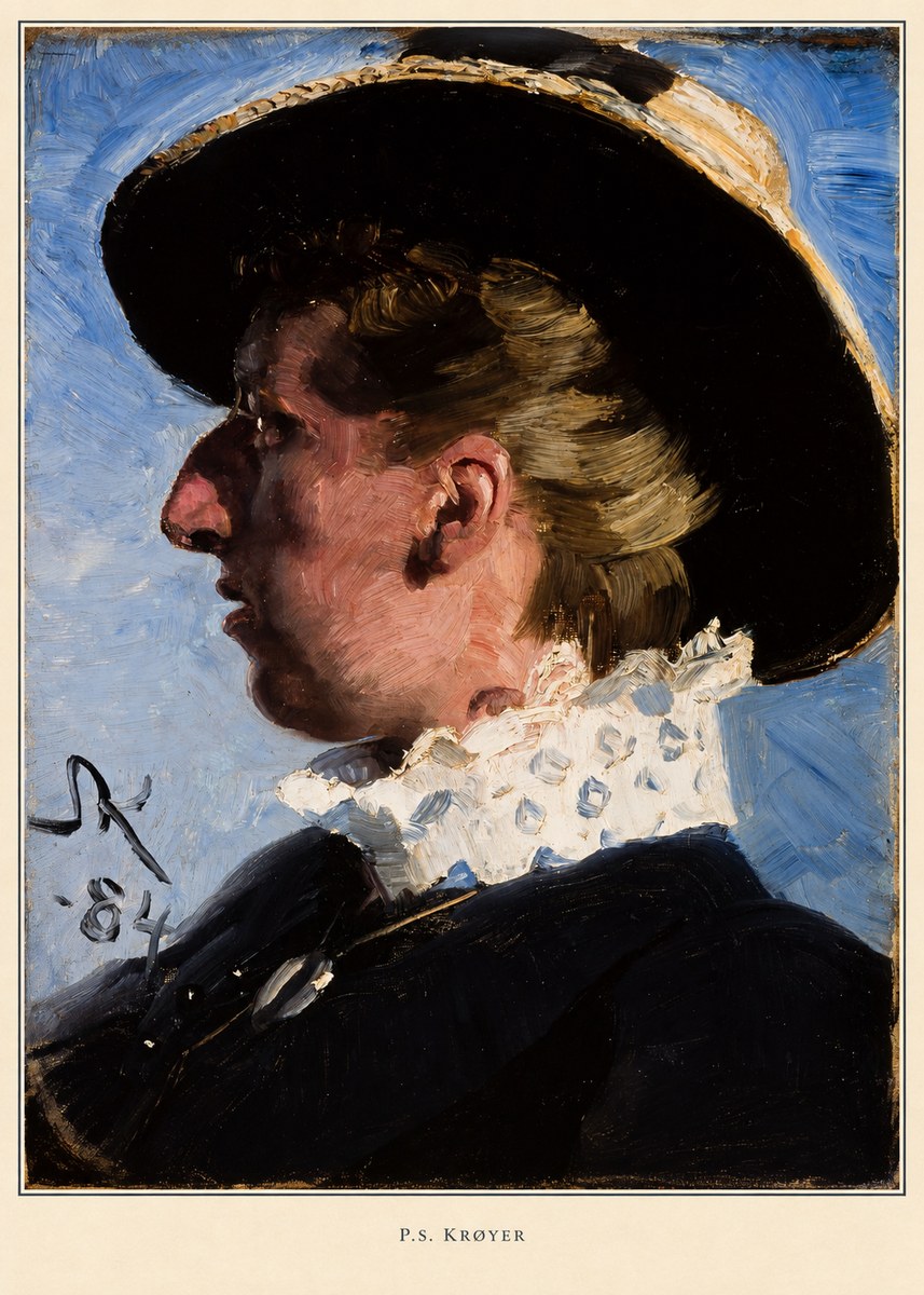 P.S. Krøyer Self-portrait II No6 - Affiche