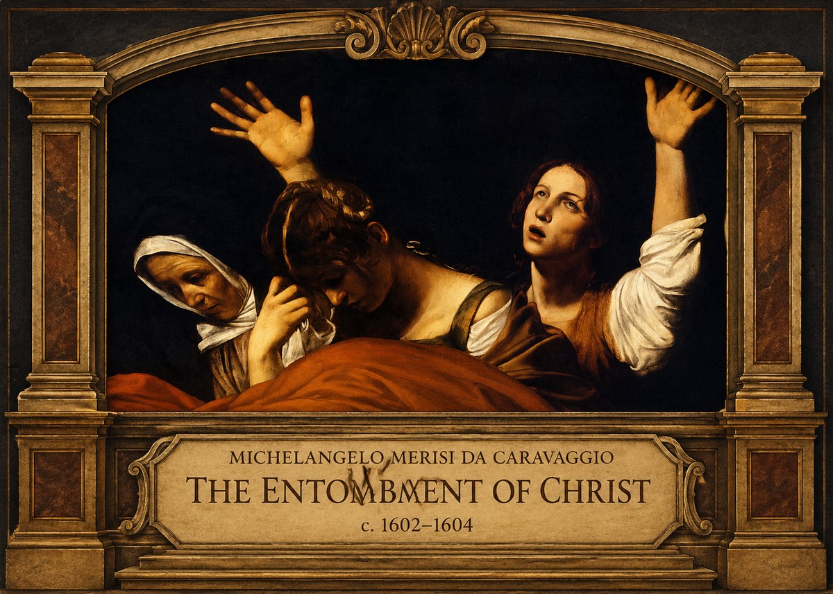 Michelangelo Merisi da Caravaggio The Entombment of Christ I No3 - Affiche