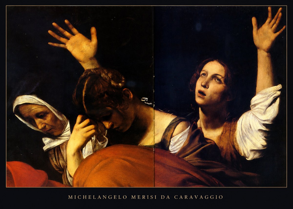 Michelangelo Merisi da Caravaggio The Entombment of Christ I No5 - Affiche