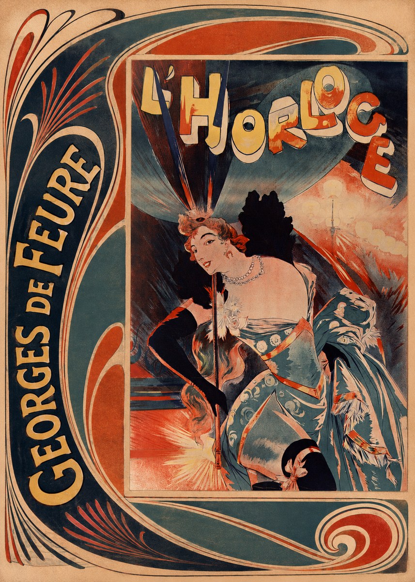 Georges de Feure L'horloge II No2 - Affiche