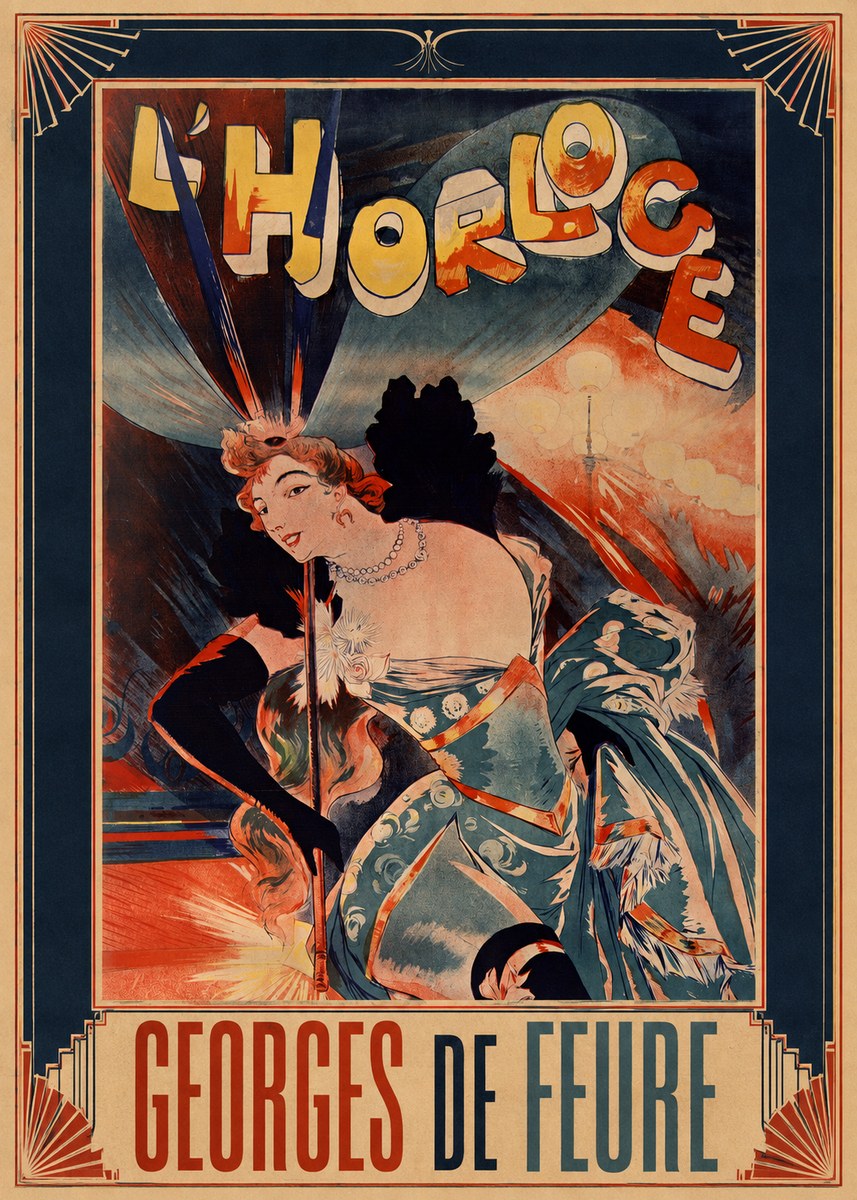 Georges de Feure L'horloge II No3 - Affiche