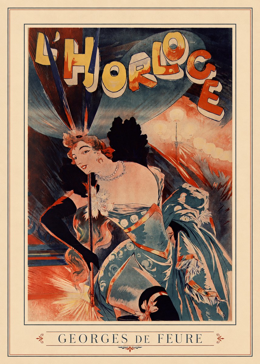 Georges de Feure L'horloge II No4 - Affiche
