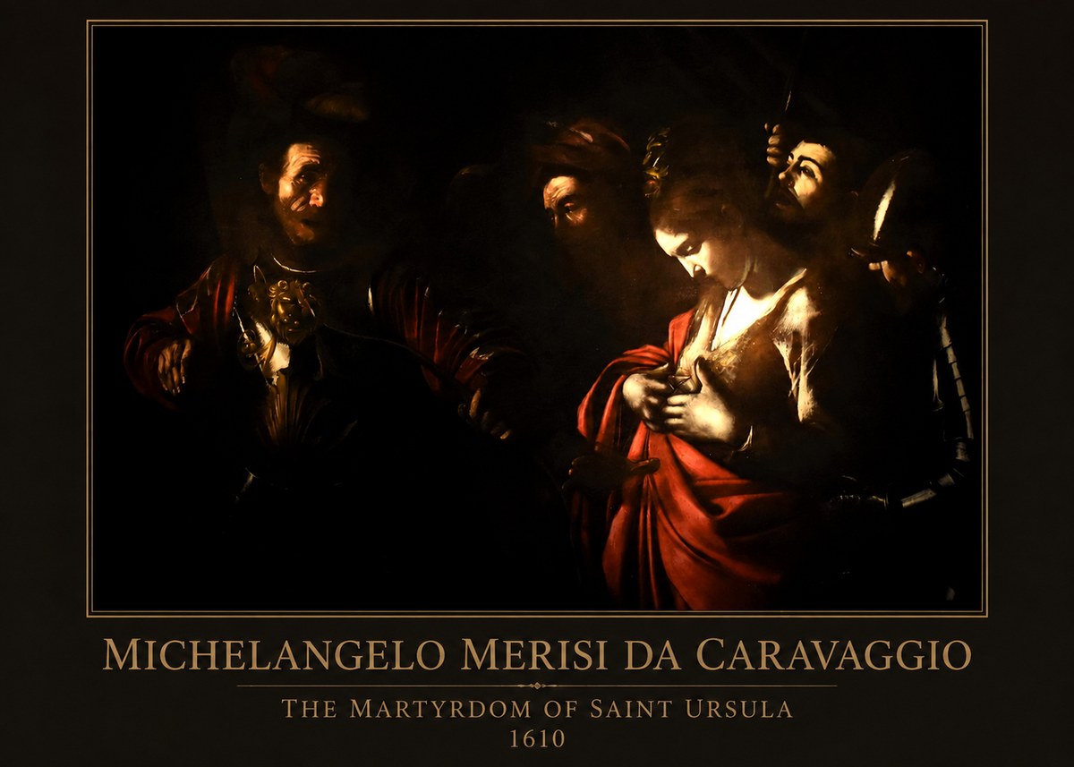 Michelangelo Merisi da Caravaggio The Martyrdom of Saint Ursula No1 - Affiche