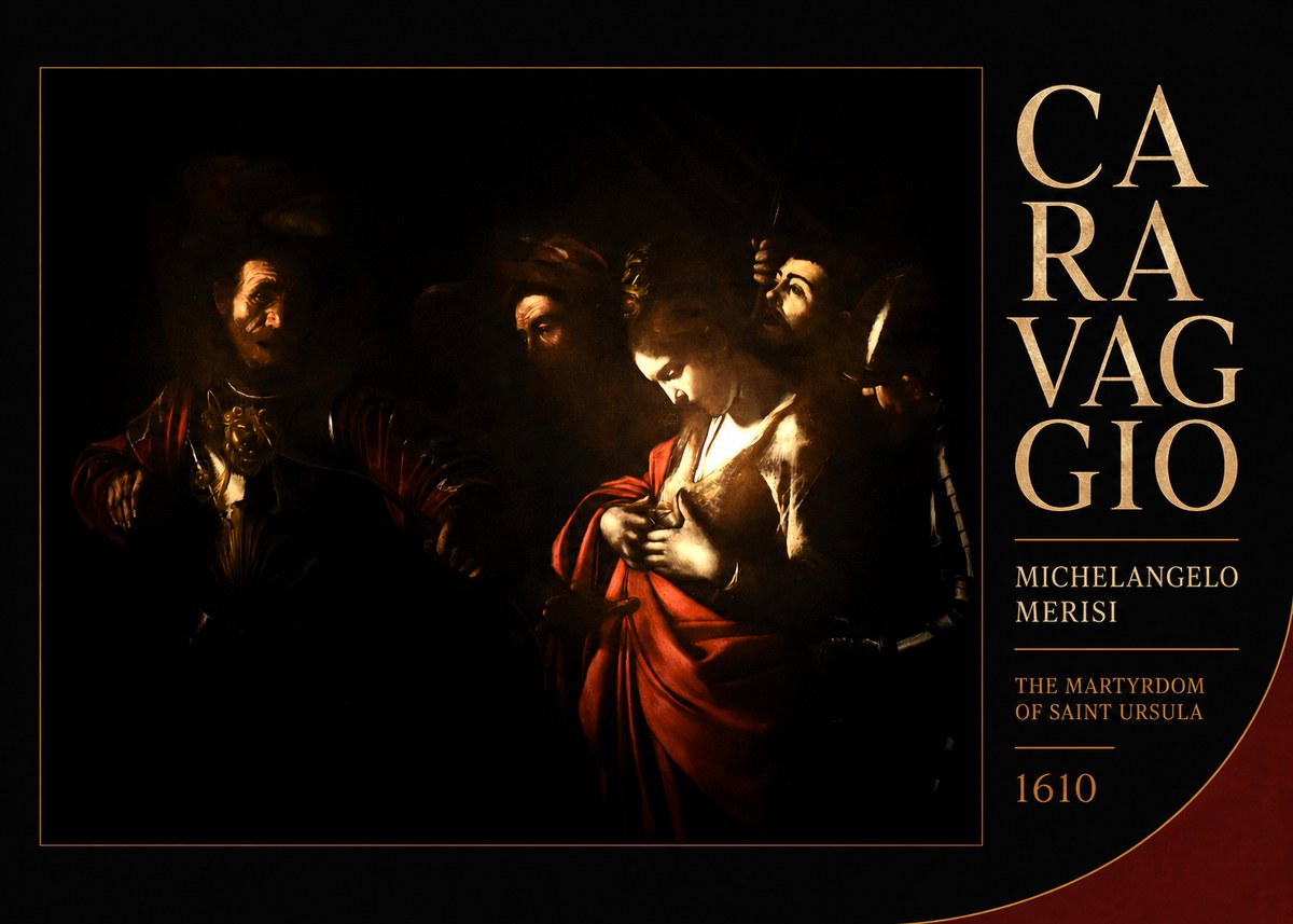 Michelangelo Merisi da Caravaggio The Martyrdom of Saint Ursula No6 - Affiche