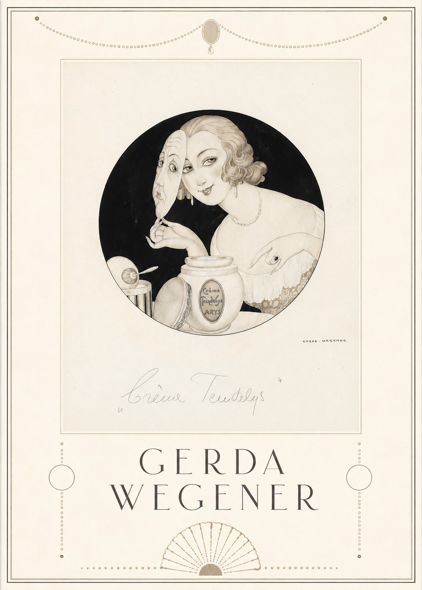 Gerda Wegener Crème Teindelys I No5 - Affiche