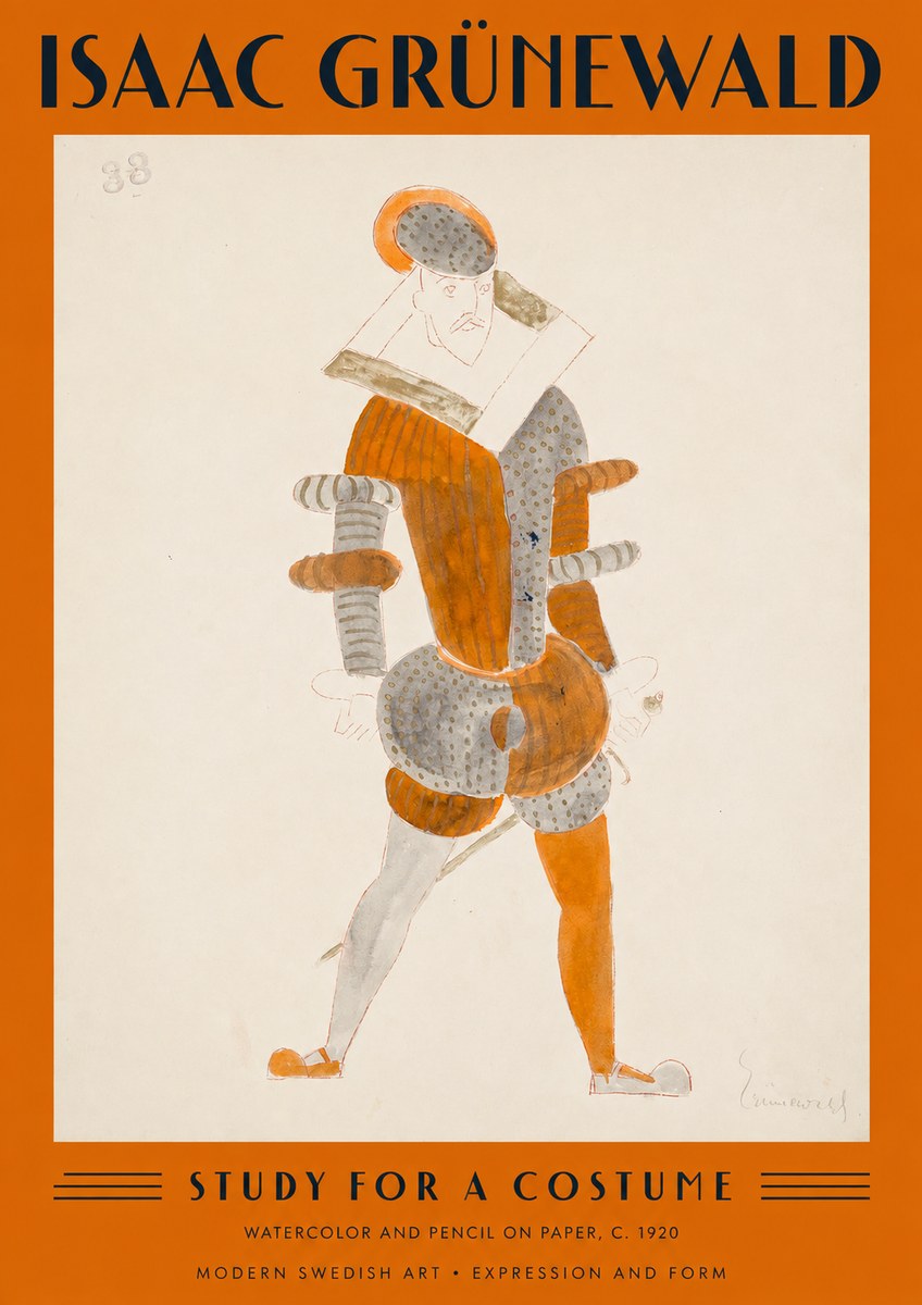 Isaac Grünewald Study for a Costume II No3 - Affiche