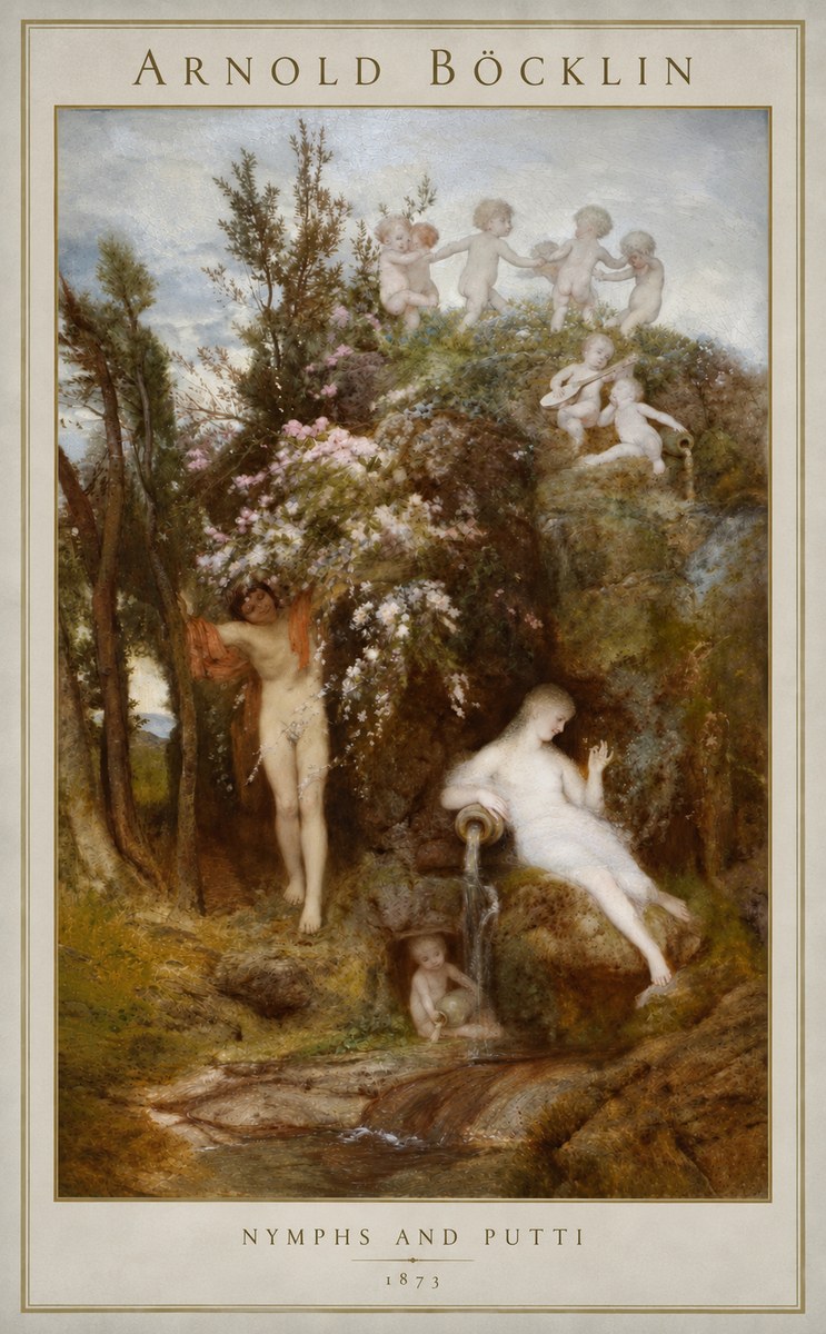 Arnold Böcklin Springtime No3 - Affiche