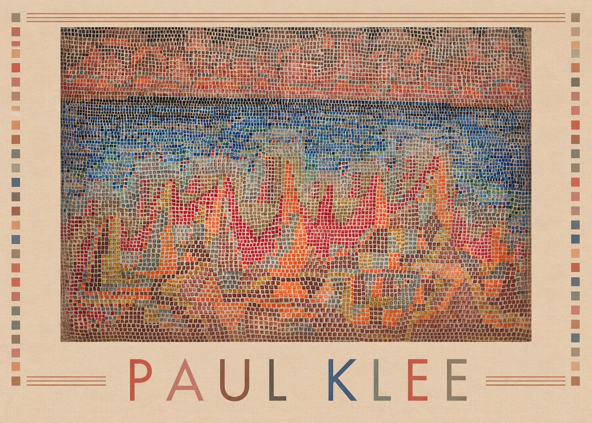 Paul Klee Abstract Gridded Composition No1 - Affiche