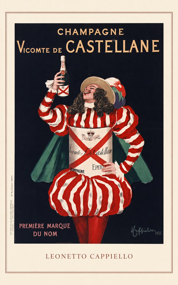 Leonetto Cappiello Champagne Vicomte De Castellane No3 - Affiche
