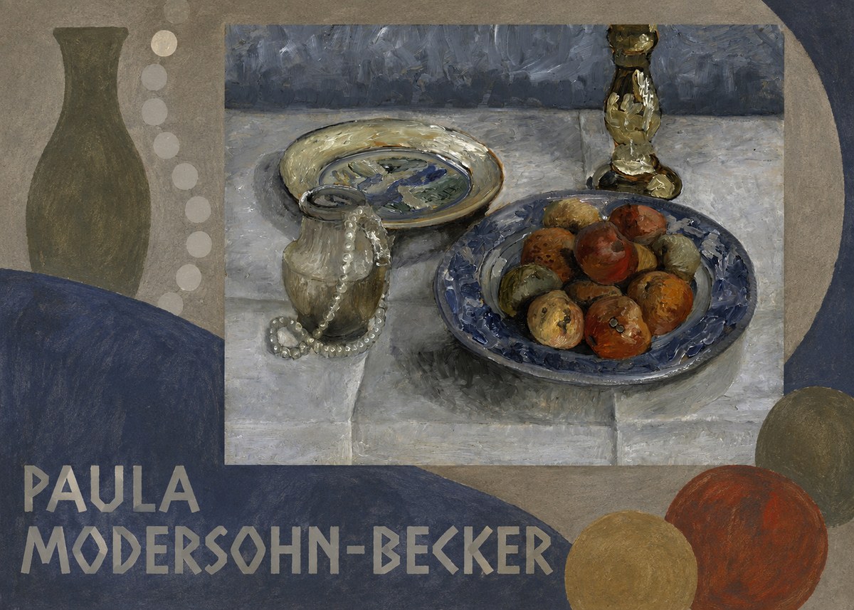 Paula Modersohn-Becker Still Life with Candlestick, Pitcher, and Fruit No5 - Affiche