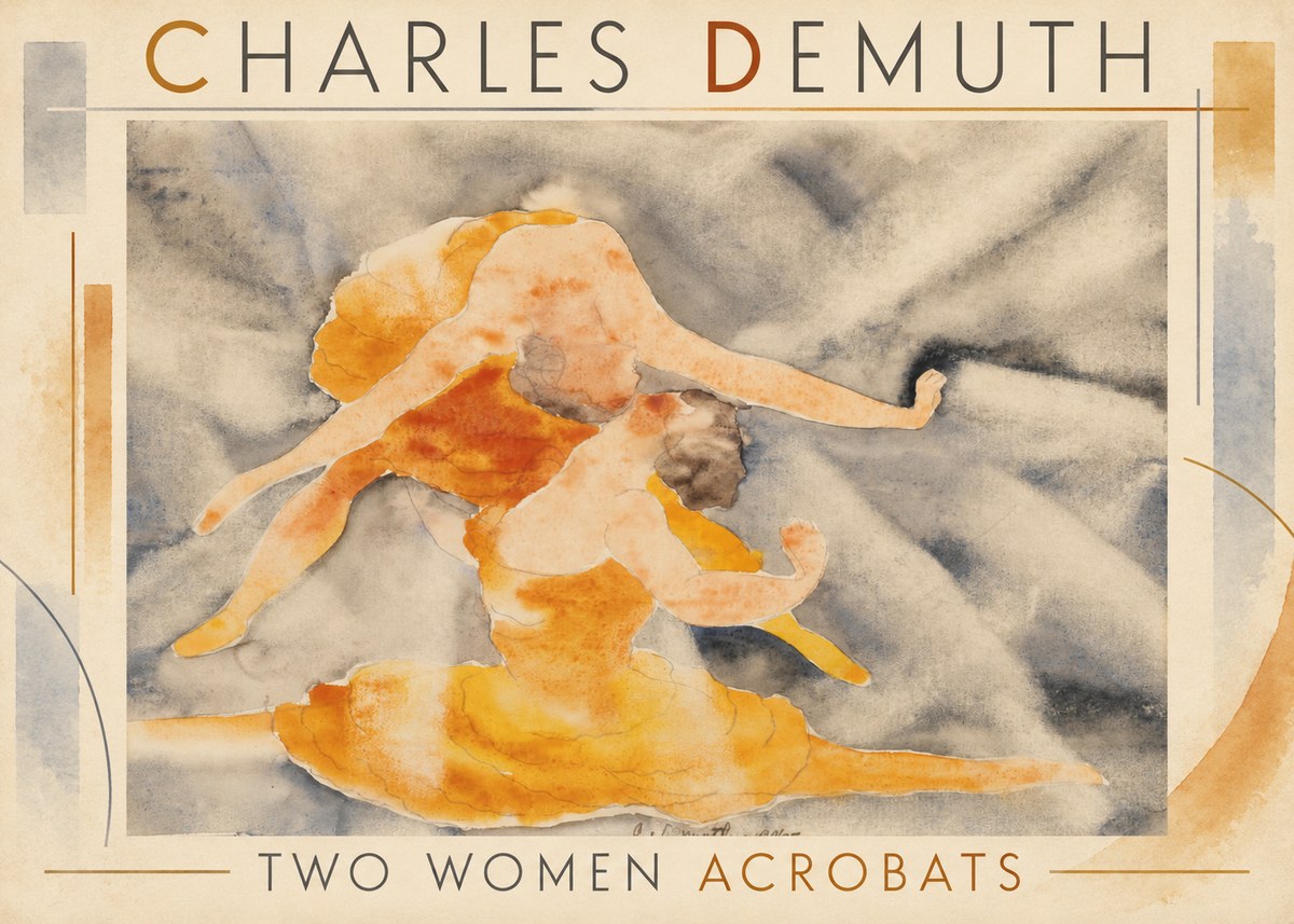 Charles Demuth Two Women Acrobats No1 - Affiche