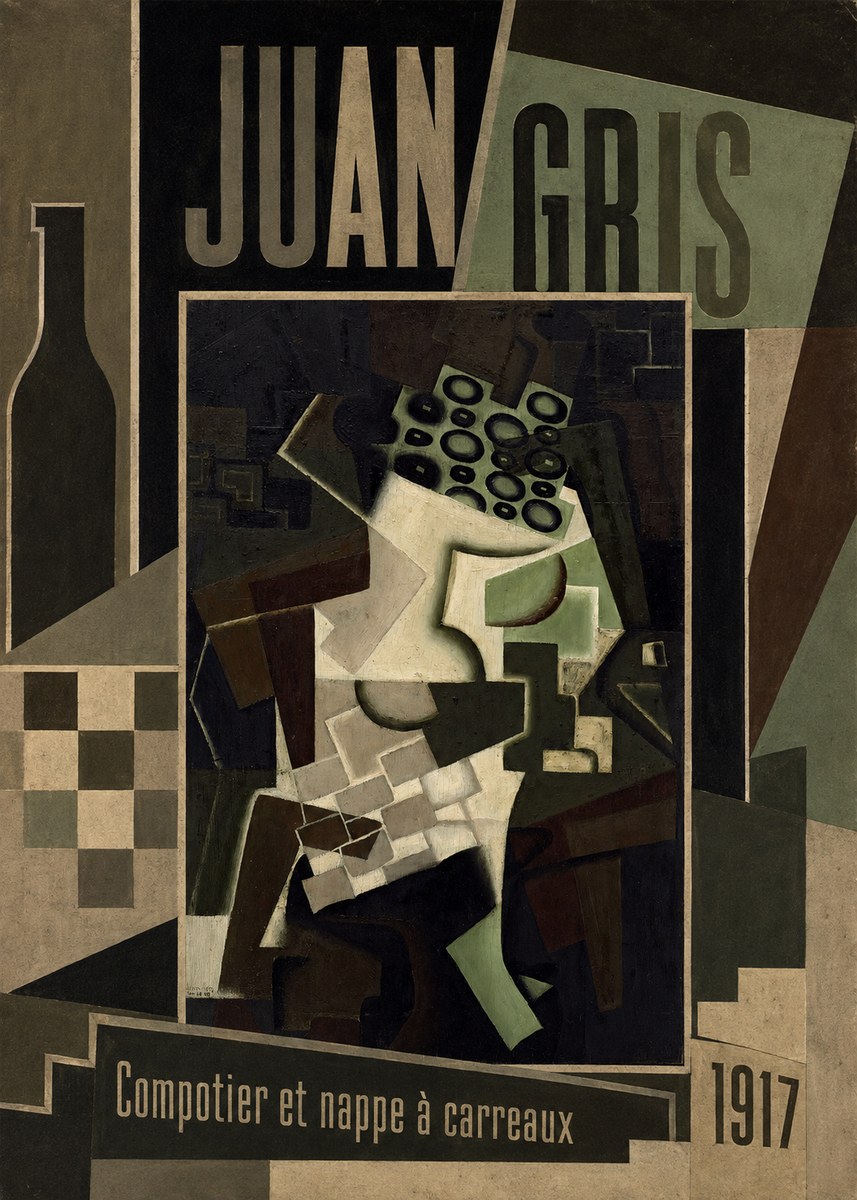 Juan Gris Compotier Et Nappe À Carreaux No2 - Affiche