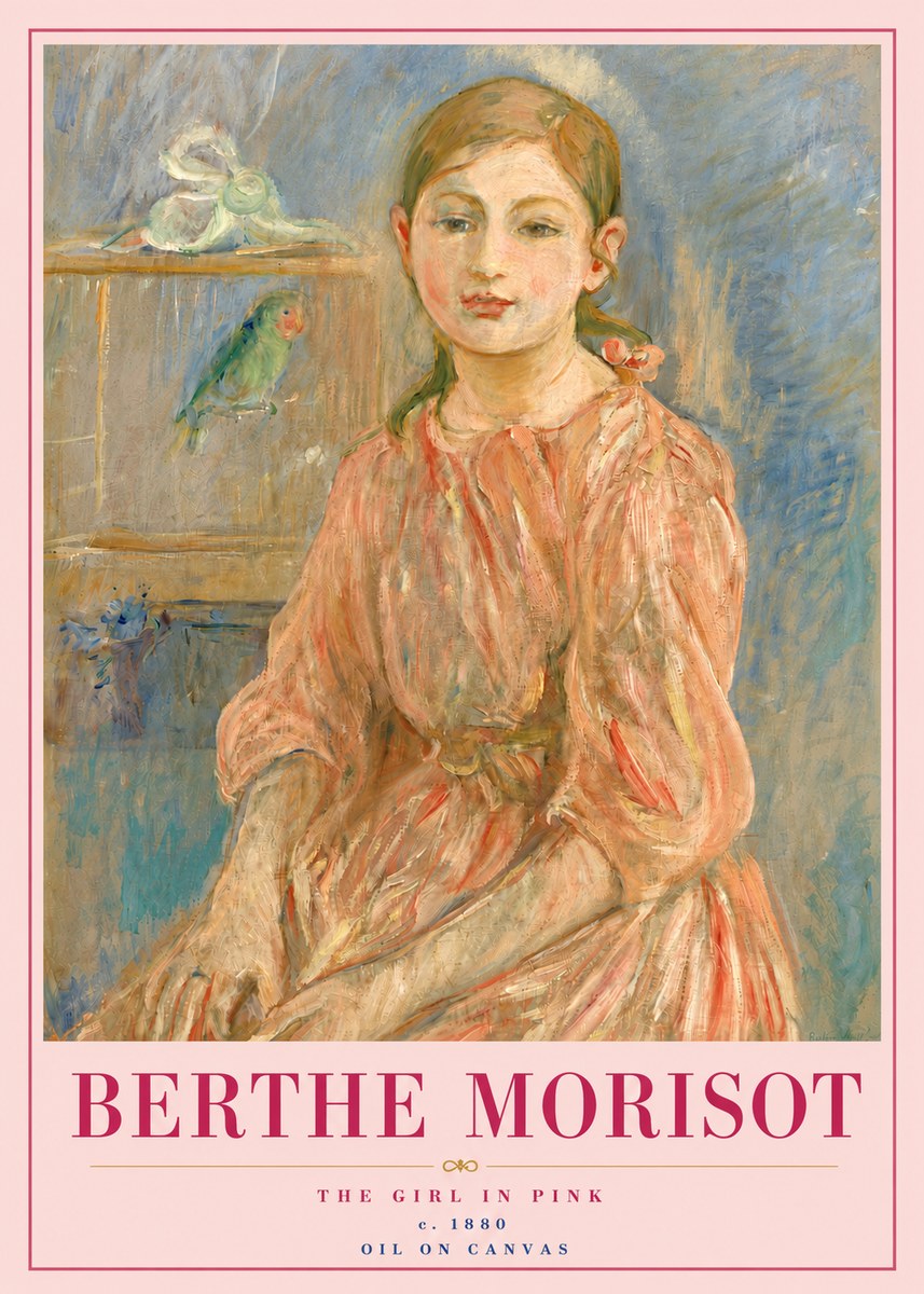 Berthe Morisot The Girl in Pink No5 - Affiche