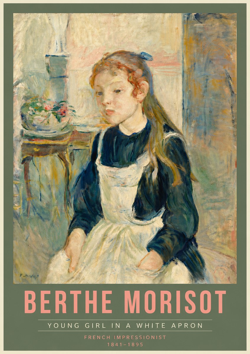 Berthe Morisot Young Girl in a White Apron No4 - Affiche