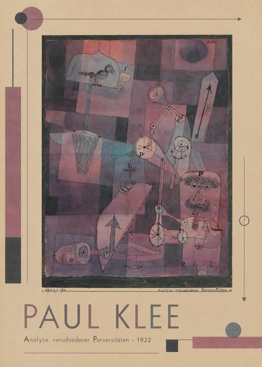 Paul Klee Analyse Verschiedener Perversitäten No1 - Affiche