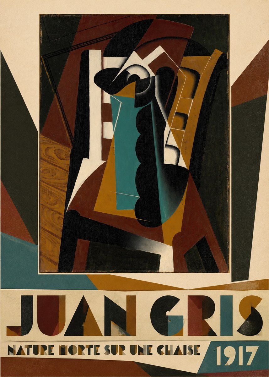 Juan Gris Nature Morte Sur Une Chaise No4 - Affiche