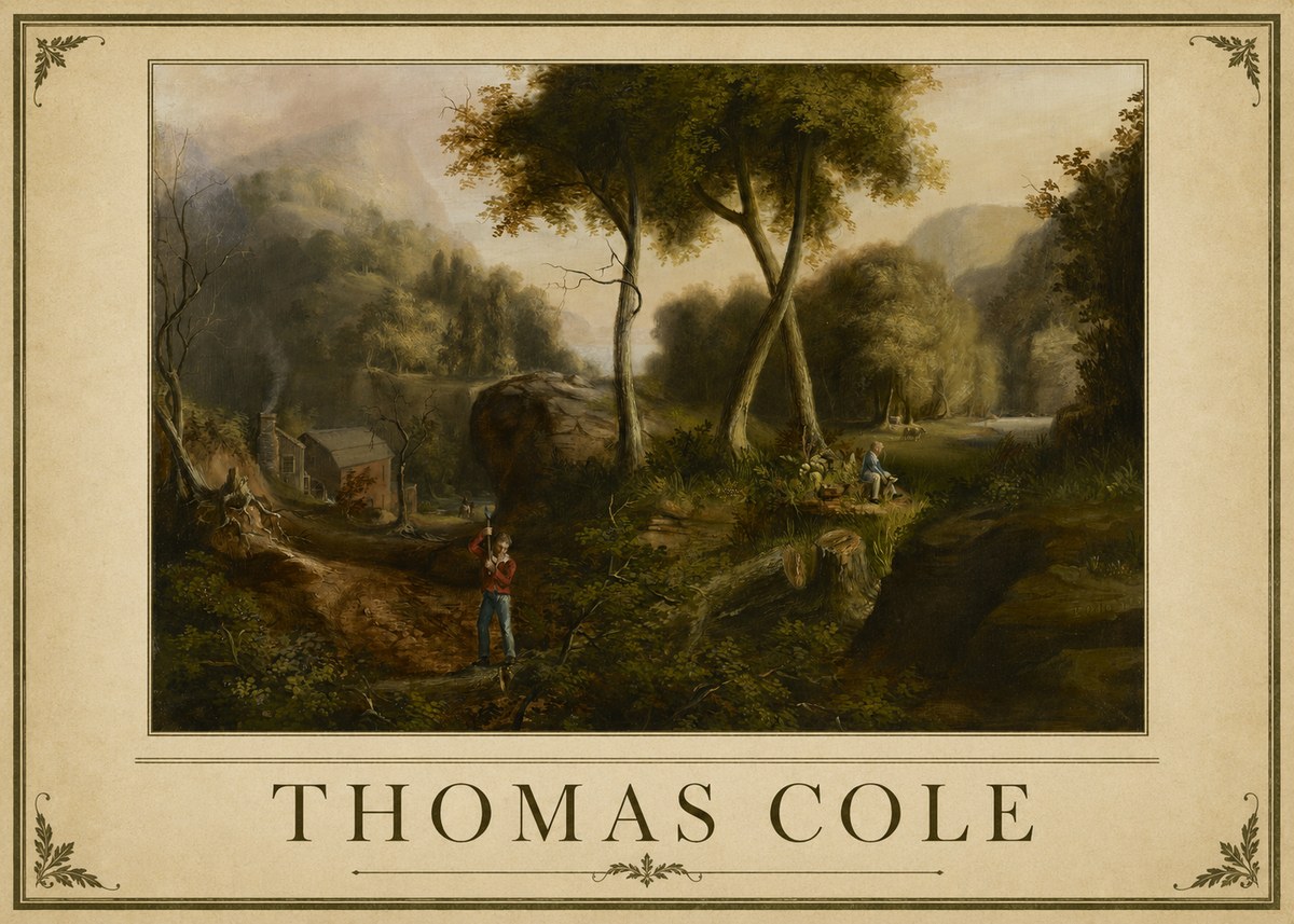 Thomas Cole The Hunter's Return I No1 - Affiche